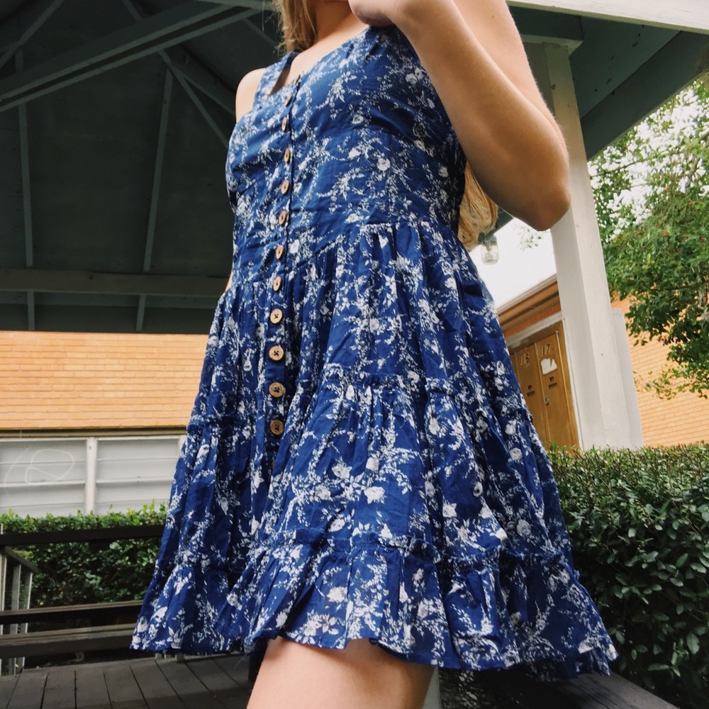FREE PEOPLE navy dress size M